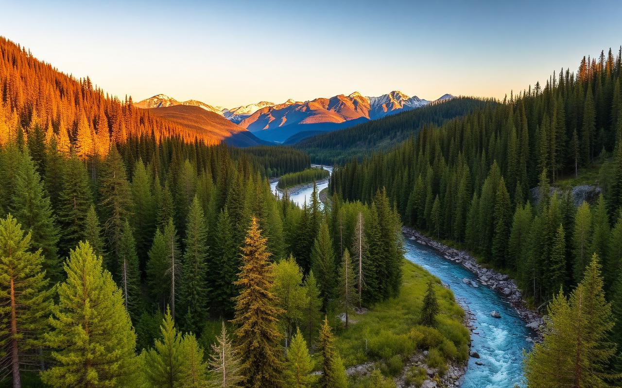 River through valley
